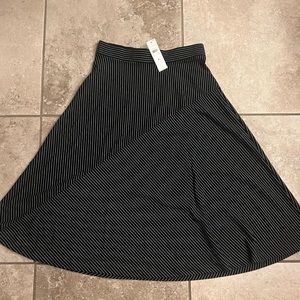 Ann Taylor Black and White Stripe Skirt size Small NWT